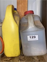 partial bottle AntiFreeze and floor dry