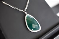 One (1) Green Gemstone Necklace