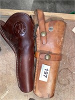 2 leather gun holsters