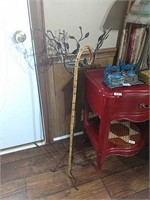 Wonderful metal candle stand and cane