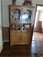 Maple Ethan Allen Style China Hutch 40"x16"x71"