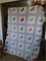 Butterfly Hand Done Quilt Top
