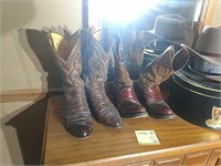 8D Tony Lama & Justin Cowboy Boots Woren