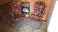 Metal bouncing chairs 
16” deep 19” wide