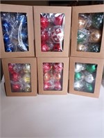 6 Boxes of 6 Glass Ball Ornaments #2