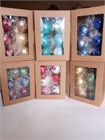 6 Boxes of 6 Glass Ball Ornaments #3