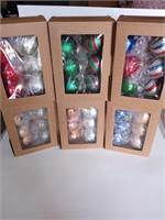 6 Boxes of 6 Glass Ball Ornaments #5