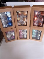 6 Boxes of 6 Glass Ball Ornaments #6