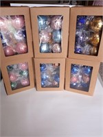 6 Boxes of 6 Glass Ball Ornaments #7