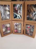 6 Boxes of 6 Glass Ball Ornaments #8