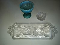 Swan Platter 15.5", Party Lite and Candy Dish