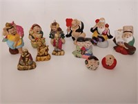 12 Miniature Asian Figurines