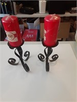 Large Cinnamom Candles and Stands