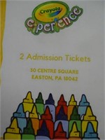 2 Tickets for Crayola Experience