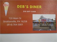 $10 Gift Card for Deb's Diner