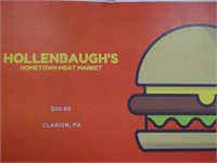 $50 Gift Certificate for Hollenbaugh Meat Market