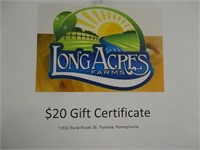 (3) $20 Gift Certificates for Long Acres Farm