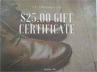 $25 Gift Certificate to Crooks & Co.