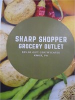 $25 Gift Certificate for Sharp Shopper
