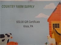 $50 Gift Certificate for Country Farm Supply