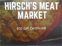 (2) $25 Gift Certificates for Hirsch's Meat
