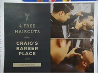 4 Hair Cuts at Craigs Barber Shop
