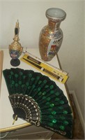 Asian Decor - Fan, Vase, Figurine, Chopsticks