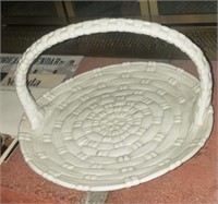 White Ceramic Platter W/ Handle