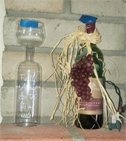 2 Pc Wine Bottle, Wine Glass