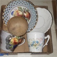 Tea Cup & Saucers, Wood Cup