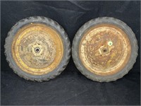 TWO 11 1/2 IN. VINTAGE PEDAL TRACTOR TIRES