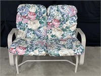 OUTDOOR PATIO GLIDER WITH CUSHIONS