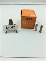 Box of 34 - 38 Special ammo