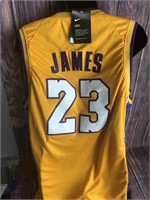 Lebron James 23 Lakers Yellow Jersey NWT XL
