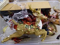 Assortment of Deer, Plastic, Brass - Ornaments,etc