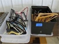 Two Bins of Clothes Hangers
