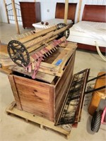 Large Antique Rug Loom Disassembled in Crate