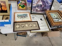 Various Picture Frames & Paintings, Old
