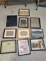Assorted Picture Frames, Some with Pictures &