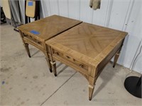 Pair of End Tables w/ 1 Drawer 24” w x 28” d x
