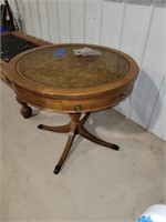 Round Wooden Table w/ Casters 30” Dia x 26” T