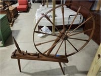 Antique Wooden Spinning Wheel Approx 5' Wide x 5'