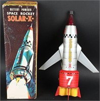 TN BATTERY OP SOLAR-X SPACE ROCKET w/ BOX