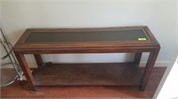 GLASS TOP FOYER/SOFA TABLE