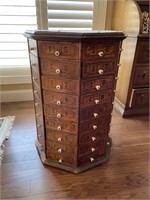 Antique Revolving Octagon Hardware Cabinet