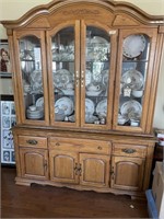 Broyhill Oak China Cabinet- Lighted