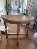 Oak Half Moon Table