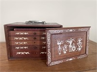 Antique Mah Jongg Tile Game with Inlay