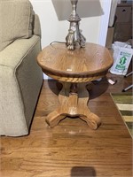 Oak Oval Side Table