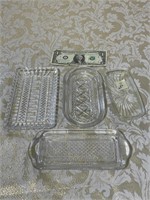 Assorted Glass Butter Trays
